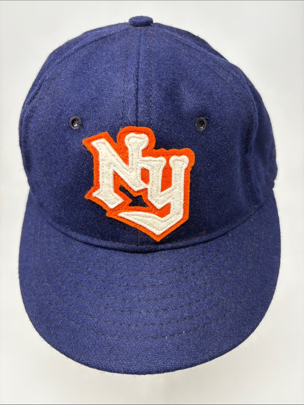 EBBETS FIELDS FLANNEL Navy NY Knights Fitted Baseball Cap Hat size 7.5